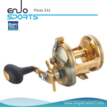 Angler Select Pluto Reboque de pêche à la mer A6061-T6 Corps en aluminium 3 + 1 Tombage de pêche à roulement (Pluton Pluton 331)